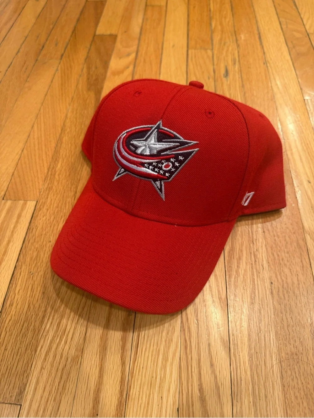 47 Brand Red Columbus Blue Jackets Adjustable Hat